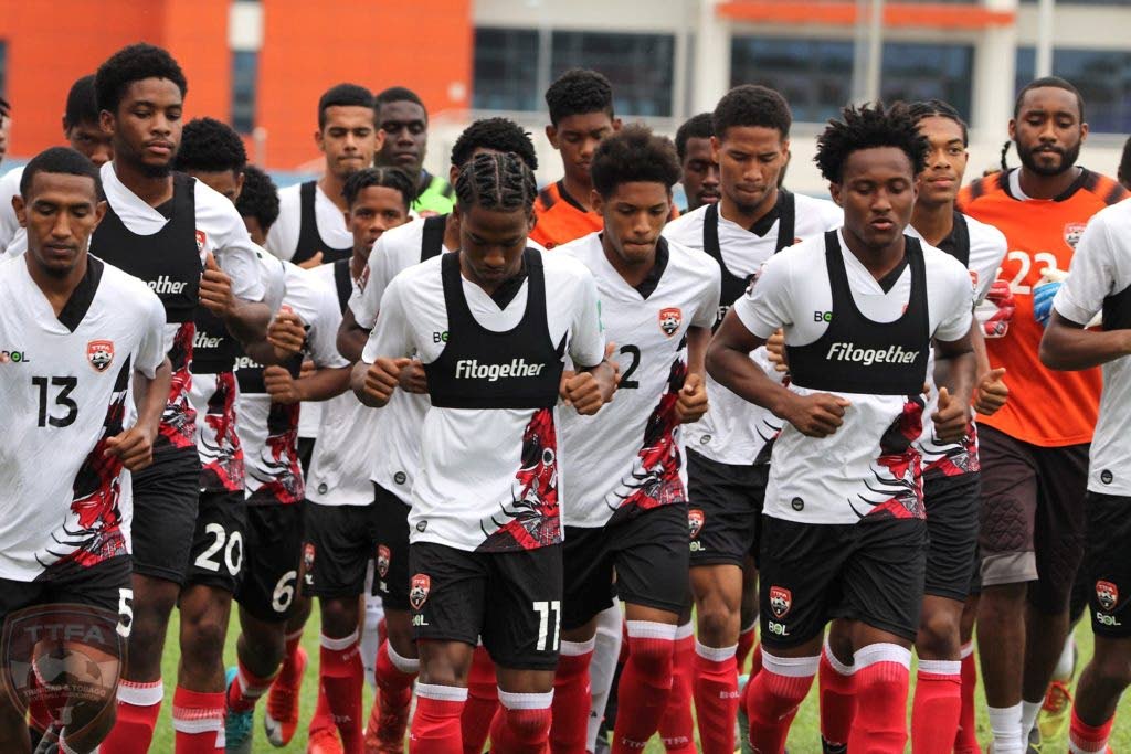 National under-20 footballers during a recent training session. PHOTO COURTESY TTFA  - 