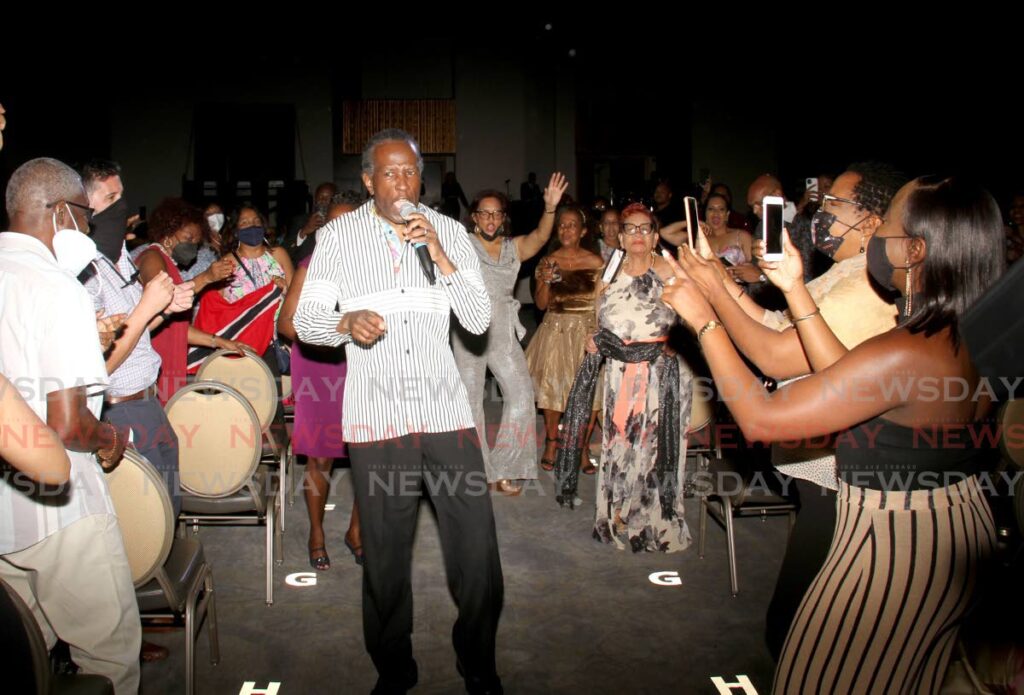 David Rudder performs for patrons during the Live for Us concert at the Hyatt, Wrightson Road, Port of Spain.  - AYANNA KINSALE