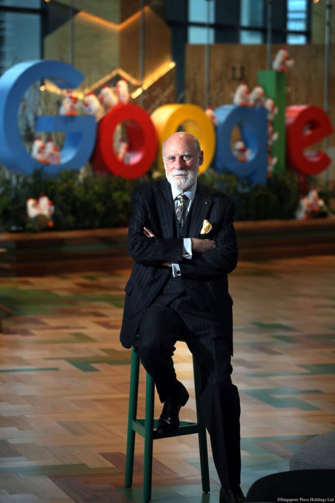 Dr Vinton G Cerf, vice president and chief internet evangelist at Google. Source: thepeakmagazine.com.sg 