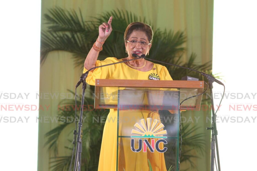 UNC and Opposition leader Kamla Persad-Bissessar. Photo by Marvin Hamilton