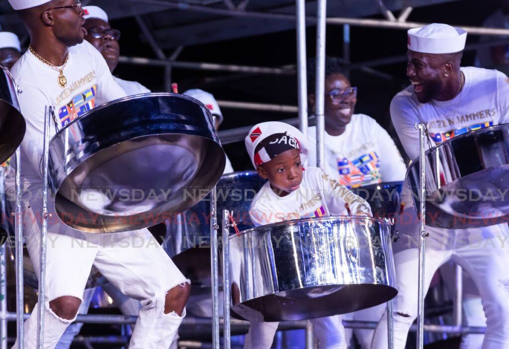 Tobago band Katzenjammers during the 2020 Panorama medium band finals. - 