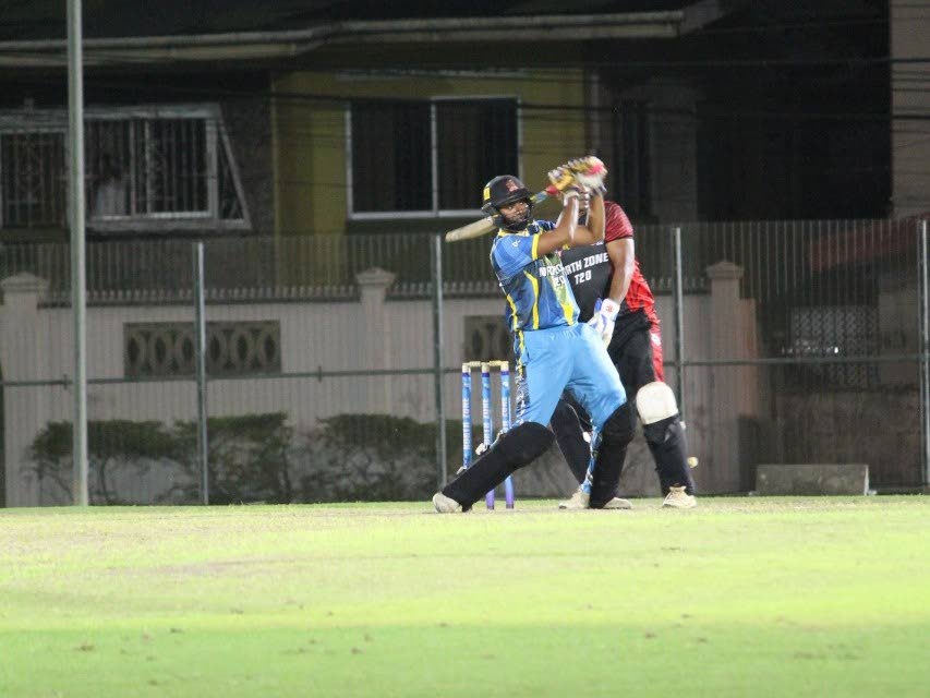 Savannah Boys batsman Vishan Jagessar plays a shot against Paragon in the North Zone T20 competition at the Diego Martin Sporting Complex, on Thursday. - 