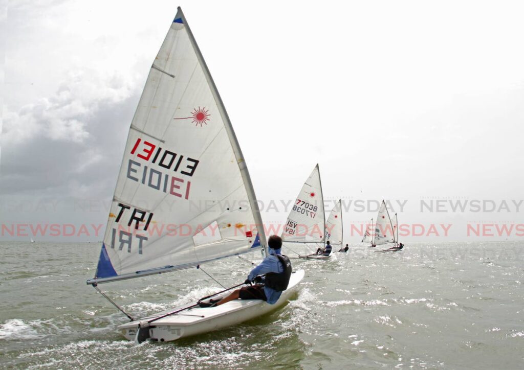 Sailors race in the National Sailing Championship which was hosted by Vessigny Vikking sailing school, on Saturday. - Marvin Hamilton