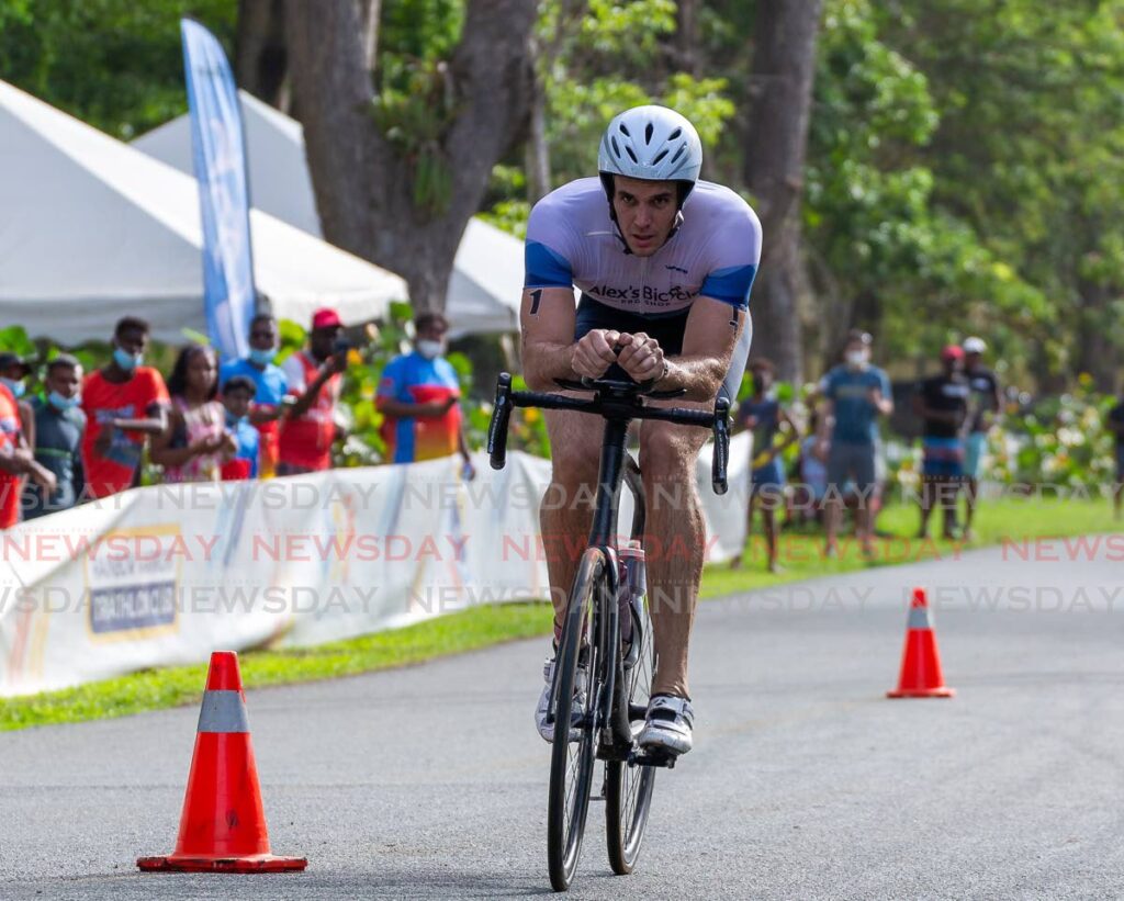 John Littlepage competes during the 2022 Rainbow Cup, on Saturday, at Turtle Beach, Black Rock, Tobago. - David Reid