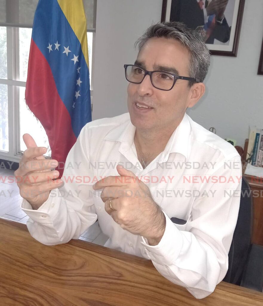 The Venezuelan ambassador in TT Álvaro Sánchez Cordero - Photo by Grevic Alvarado