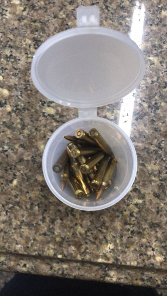 A quantity of 5.56 mm ammunition was found and seized in Sea Lots on Saturday morning. PHOTO COURTESY TTPS - 