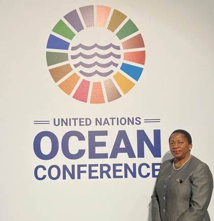 Minister of Planning and Development Pennelope Beckles is attending the United Nations Ocean Conference in Lisbon, Portugal. PHOTO COURTESY MINISTRY OF PLANNING AND DEVELOPMENT - 