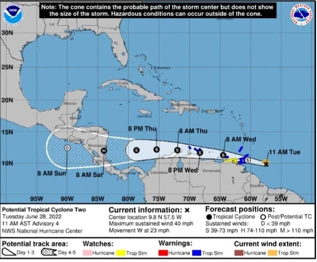 Photo courtesy TT Met Office -