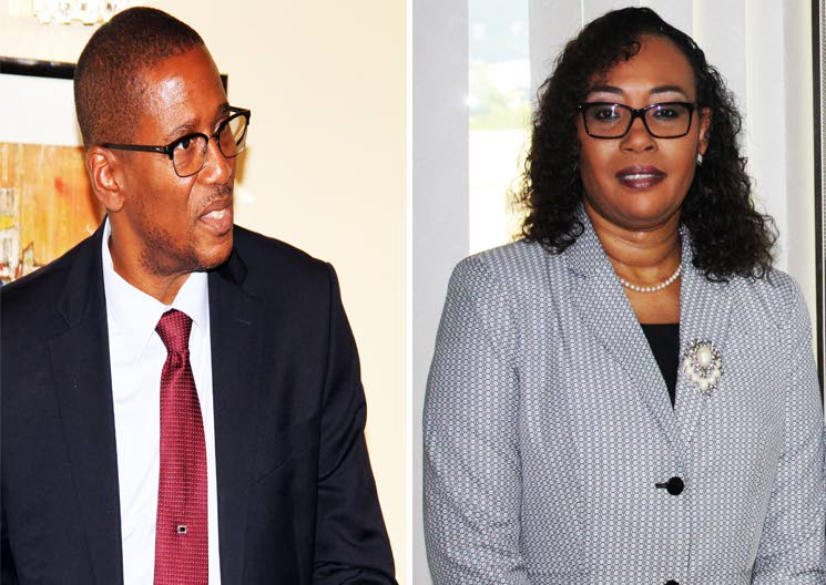 A composite photo showing Chief Justice Ivor Archie and former chief magistrate Marcia Ayers-Caesar. FILE PHOTOS - 