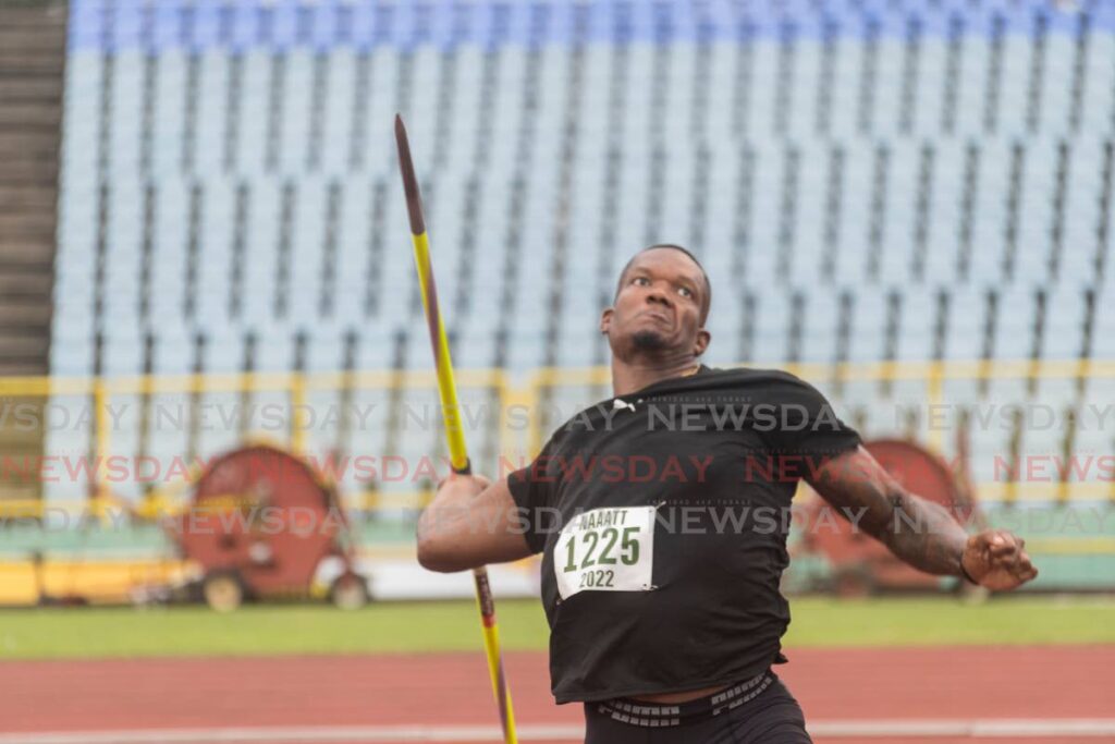 Javelin star Keshorn Walcott competes at the NAAA Championships at the Hasely Crawford Stadium, Mucurapo on June 25. Walcott copped gold with a throw of 85.17 metres.  - PHOTO BY DENNIS ALLEN FOR @TTGAMEPLAN