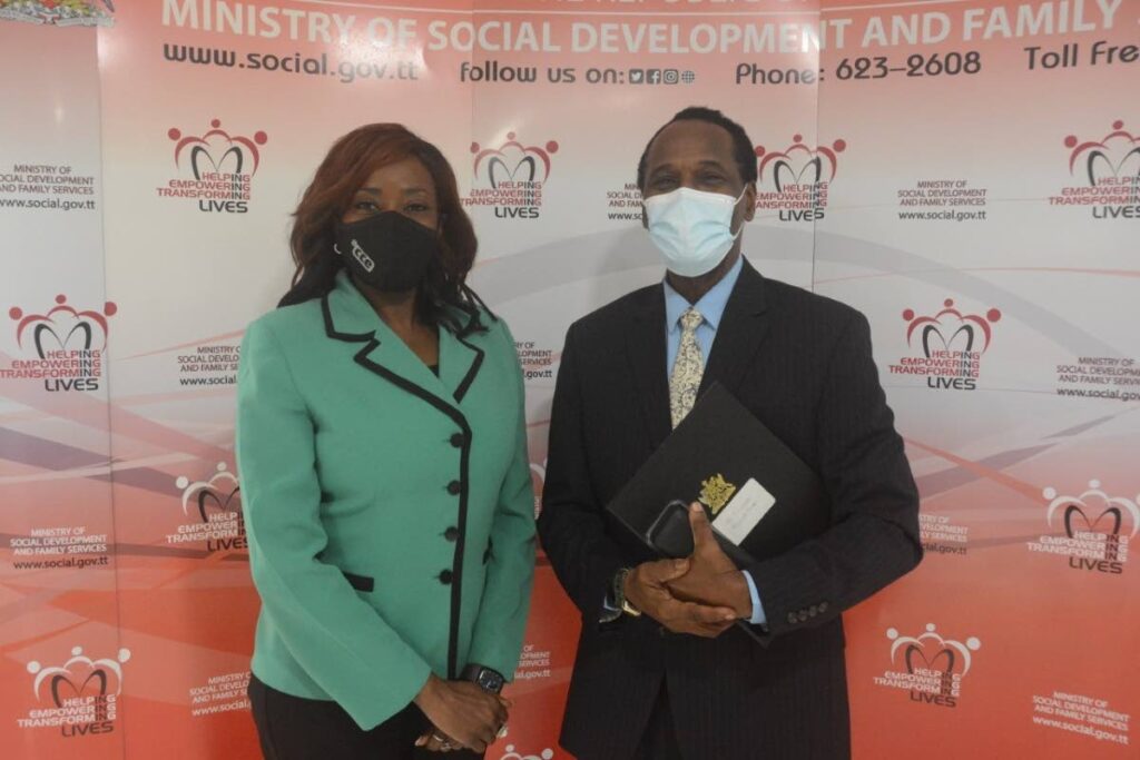 Minister of Social Development and Family Services Donna Cox and Minister of National Security Fitzgerald Hinds. Photo  courtesy Nicholas  Bayley