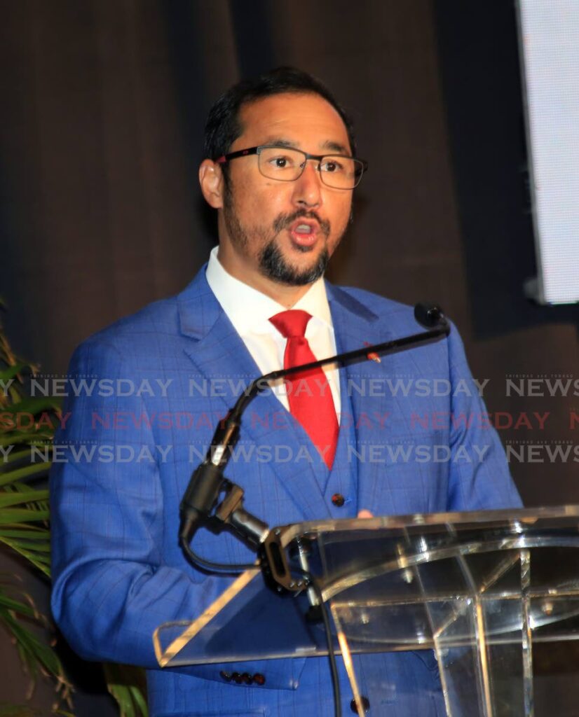 Minister of Energy Stuart Young at the Geological Society of Trinidad and Tobago's 7th Geological Conference at the Hyatt Regency Trinidad. Photo by Sureash Cholai