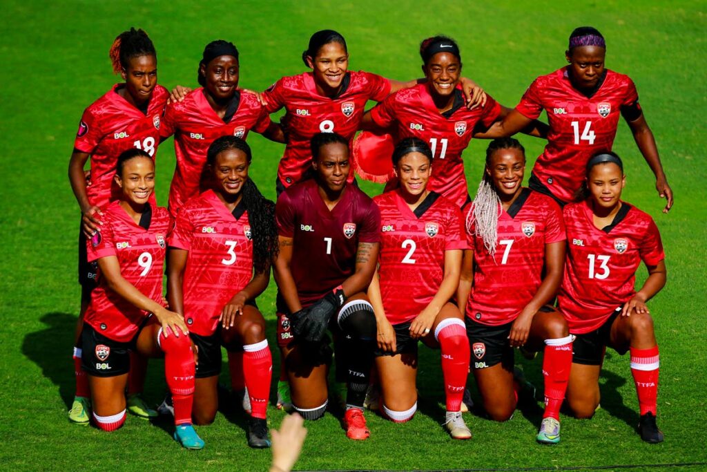 TT senior women’s football team ahead of their Concacaf Women’s Championship Group B match, on 
Monday, at the Estadio Universitario, San Nicolas de los Garza, Mexico. - CONCACAF