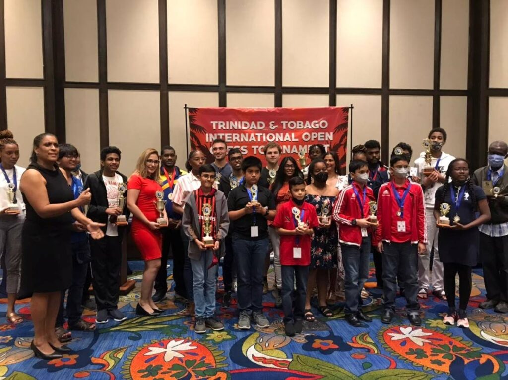 Participants and officials after the 2022 TT International Open Chess Tournament. PHOTO COURTESY TT CHESS ASSOCIATION FACEBOOK PAGE. - 