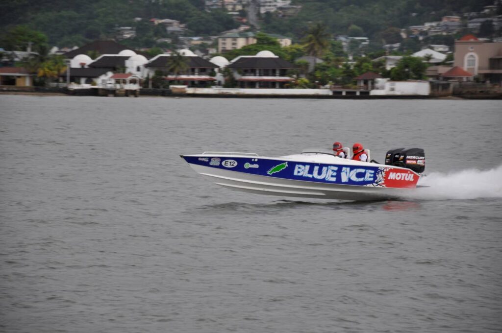 Blue Ice keeps it cool in the 80 mph class at Sunday's regatta in Chaguaramas.  - Ronald Daniel