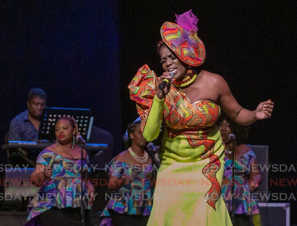 Shamika Denoon was crowned calypso monarch at Shaw Park Cultural Complex, Tobago on Friday. - David Reid