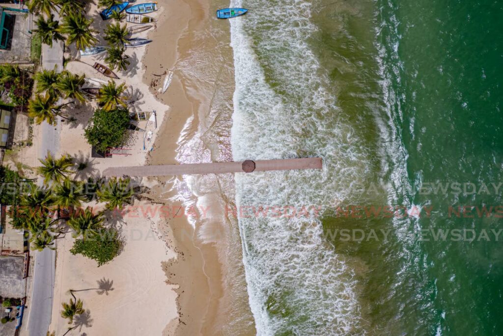 An aerial view of a bay at Maracas.  - Photo by Jeff K. Mayers
