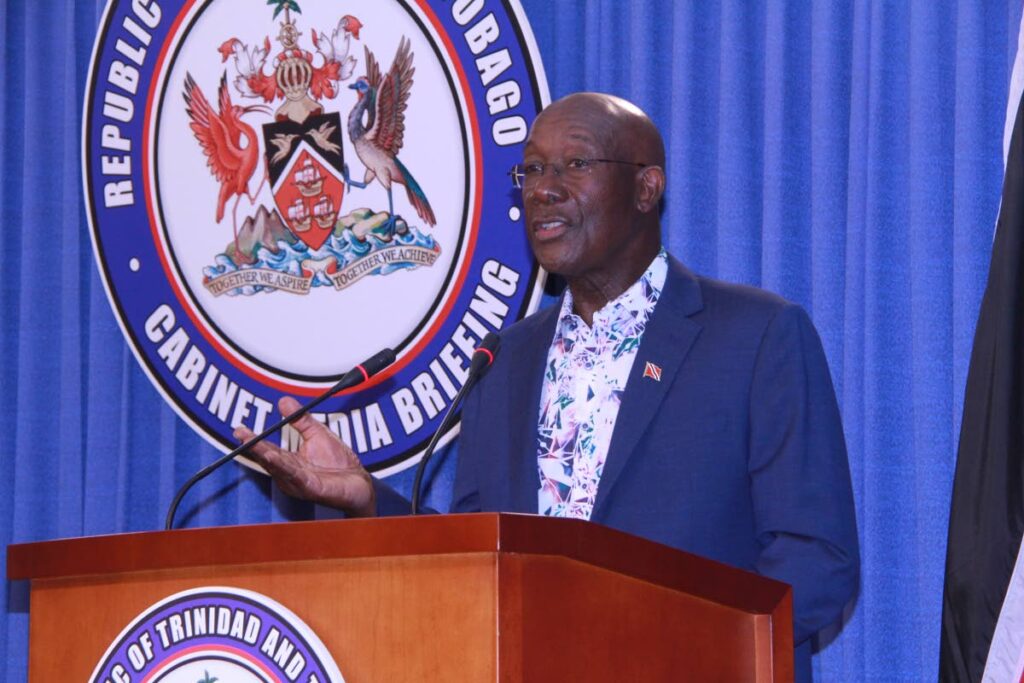 Prime Minister Dr Keith Rowley. - Photo courtesy Office of the Prime Minister