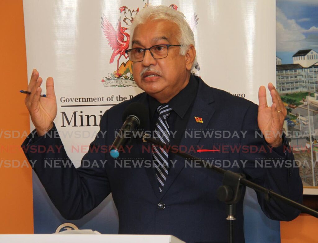 Health Minister Terrence Deyalsingh during an event at the San Fernando Teaching Hospital in April. - FILE PHOTO/AYANNA KINSALE