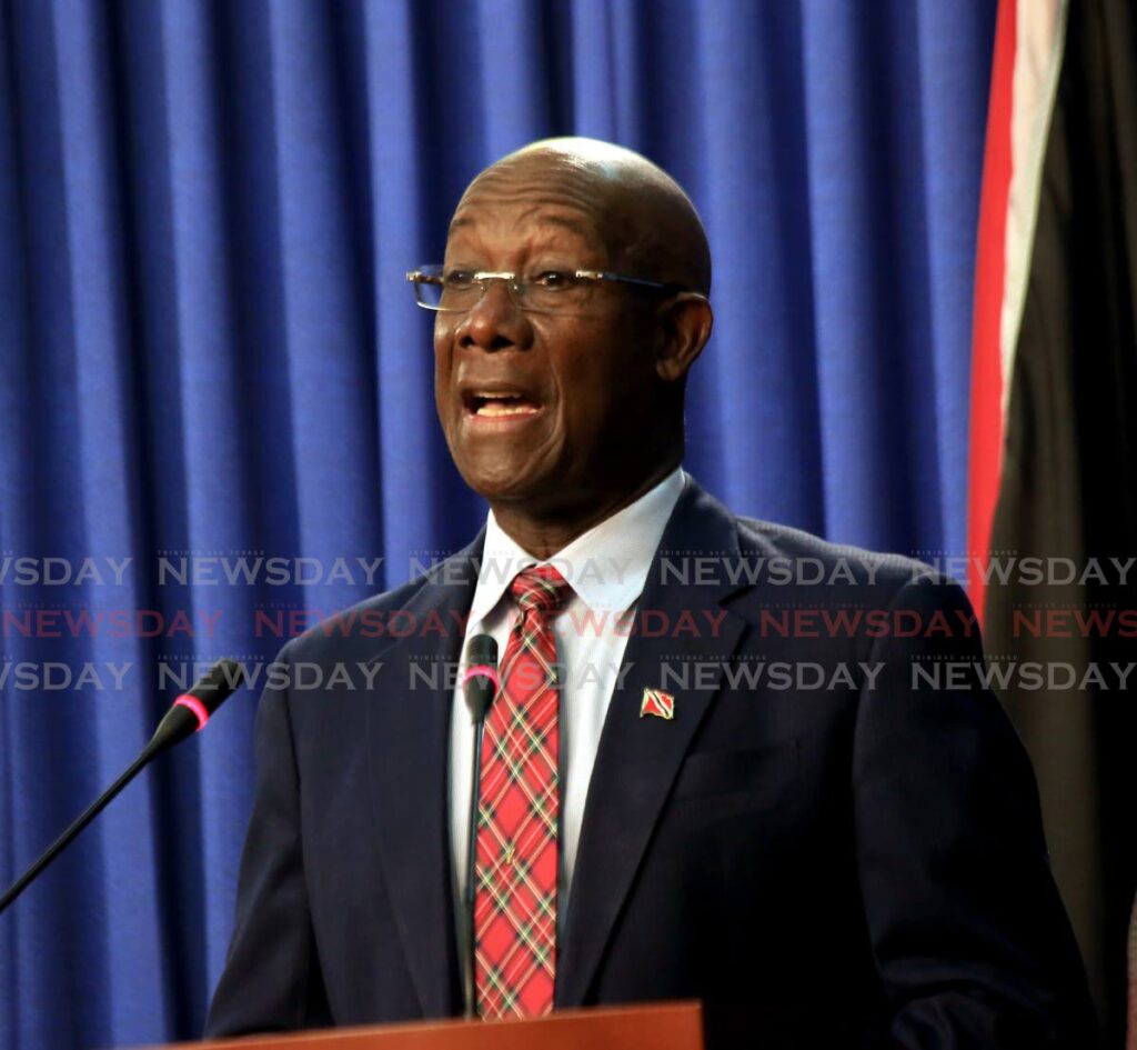 Prime Minister Dr Rowley. Photo by Sureash Cholai