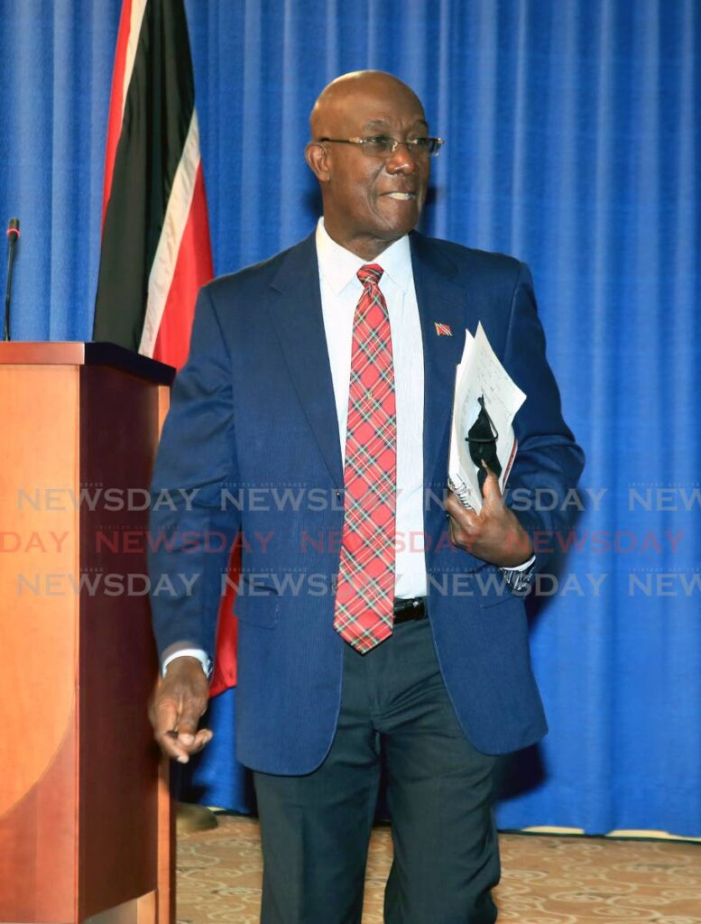 Prime Minister Dr Keith Rowley. Photo by Sureash Cholai