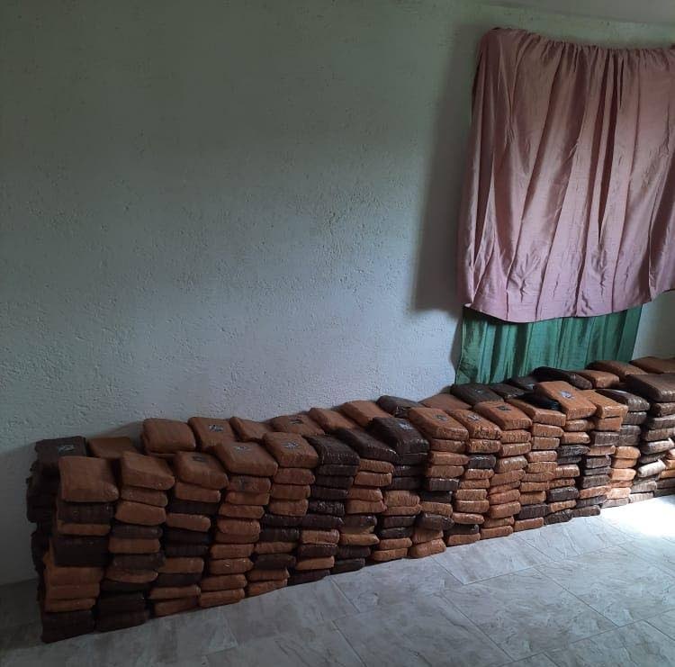 Over $72 million worth of marijuana which left Trinidad and Tobago for Barbados was seized by Bajan authorities on July 29. - Photo courtesy TTPS