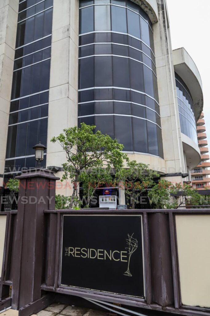 The Residence, One Woodbrook Place, Woodbrook where three men where shot before one died at the Port of Spain General Hospital. - Photo by Jeff K Mayers 