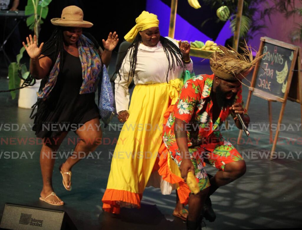 Ricardo Roberts performs Banana Man during the Prime Minster's Best Village Trophy Competition at Queen's Hall, St. Ann's on August 18.  - AYANNA KINSALE