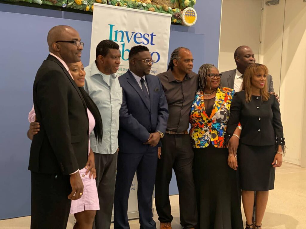 Deputy Chief Secretary Watson Duke, fourth from left, at the Caribbean Diaspora Investment Forum's Invest Tobago townhall forum on Monday at the Brooklyn museum, New York. - 