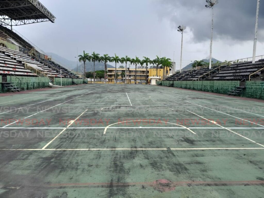 Mould and moss cover the once pristine courts of the Jean Pierre Complex. - 