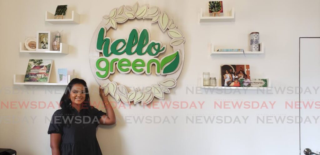 Hello Green managing director Vandana Mangroo at her businessplace in Woodbrook. Photo by Elexzine Bissoo