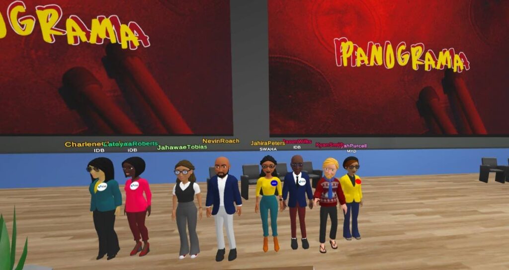A shot of the some of the attendees at the virtual campus. - 
