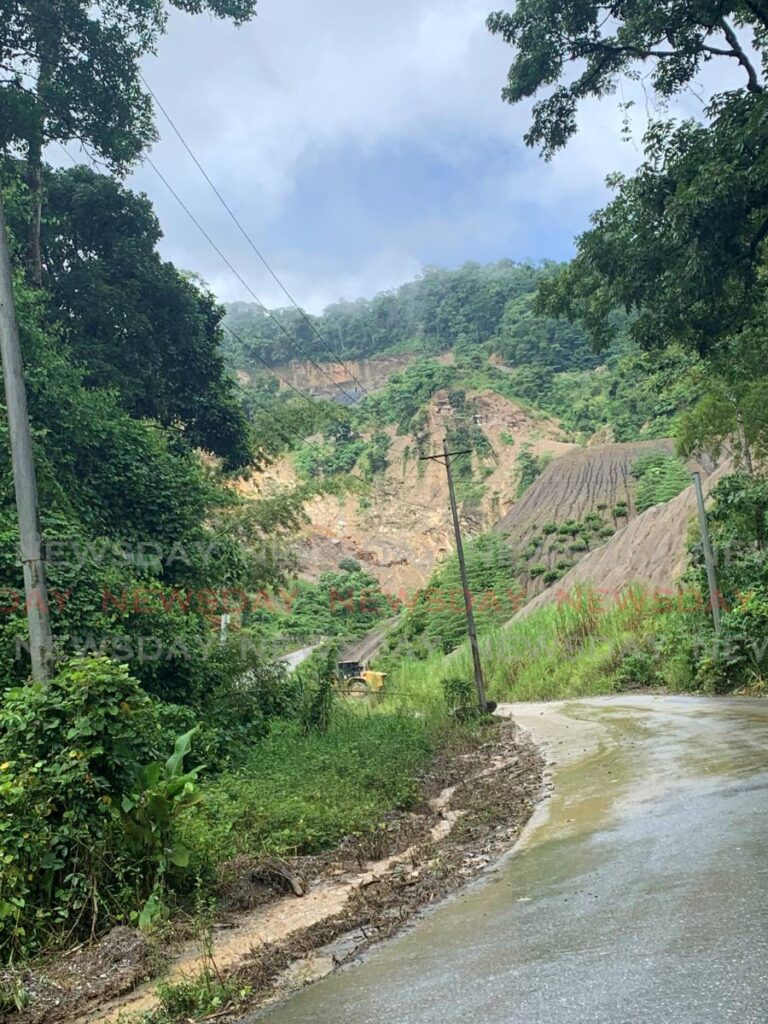 The entrance to a quarry operated by Sammy Minerals Ltd off the Blanchisseuse Main Road, off Arima has been reported for trespass and unlawful removal of aggregate.  - Darren Bahaw