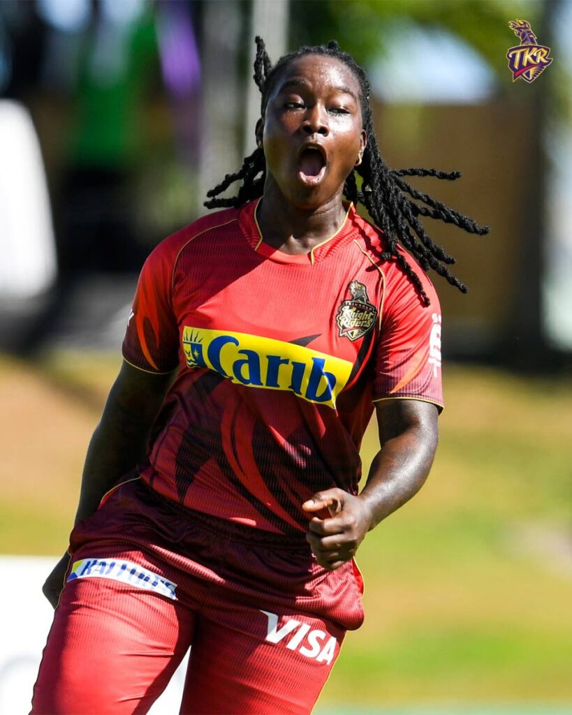 Trinbago Knight Riders captain Deandra Dottin at the 6ixty women's tournament in St Kitts. PHOTOS COURTESY TRINBAGO KNIGHT RIDERS 