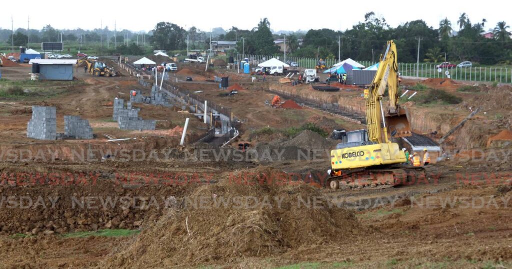 In this March 9 file photo, construction is ungoing at Phoenix Park Industrial Estate. - Photo by Angelo Marcelle