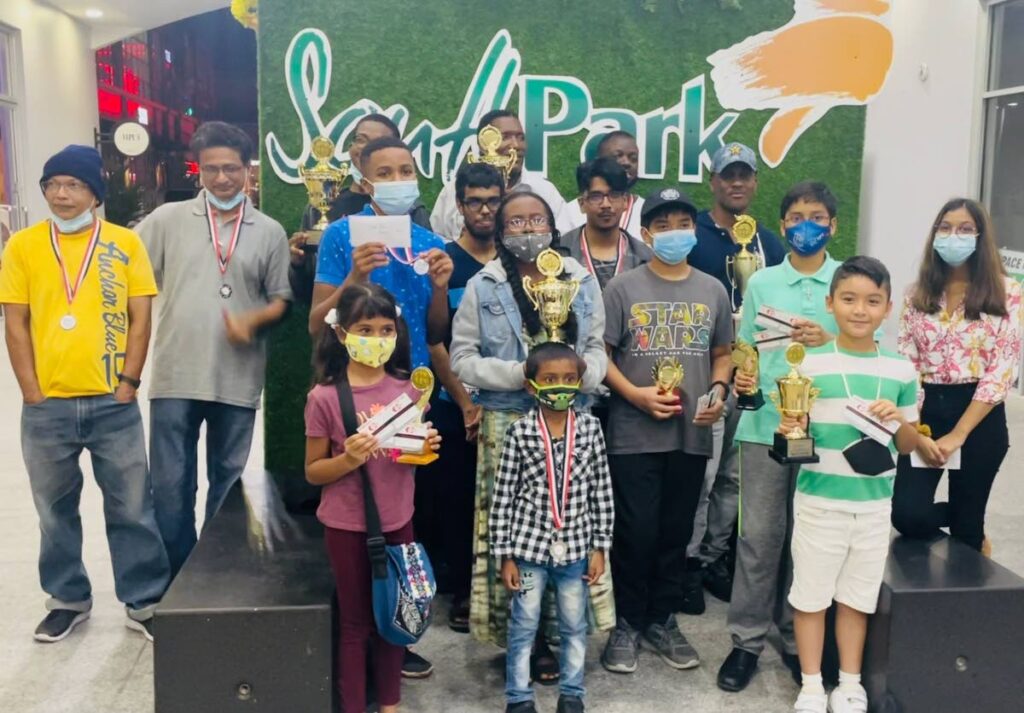 The top performers who competed at the TT Promenade Chess  Club Summer tournament at South Park Mall in San Fernando, on August 20. 