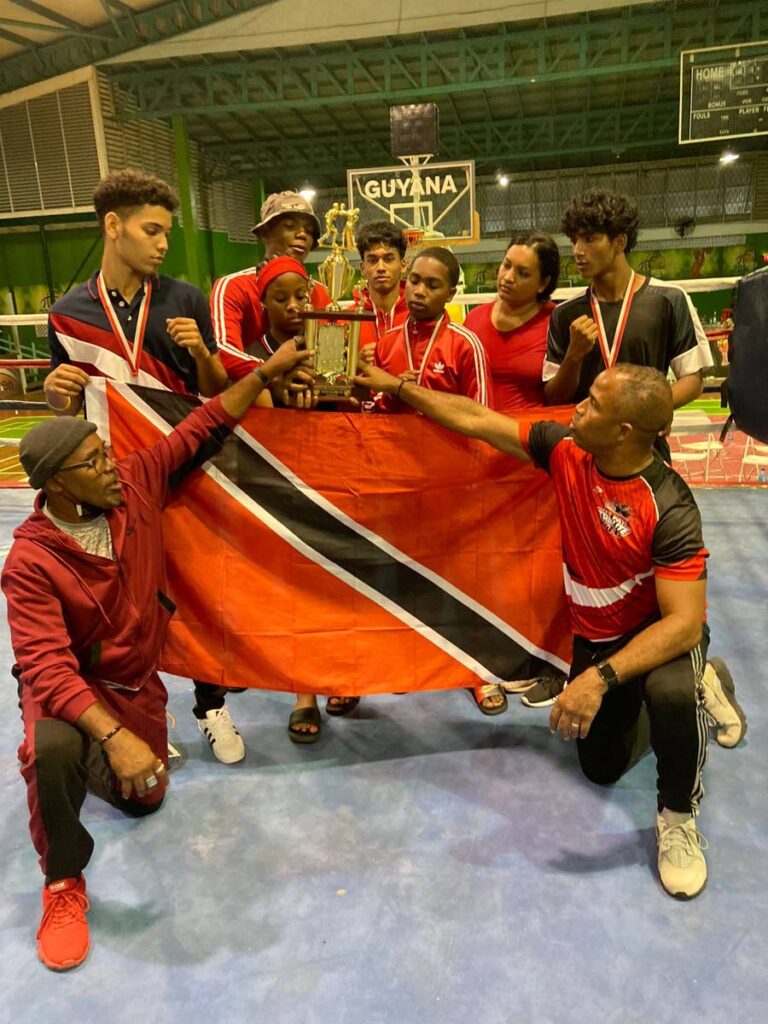 Members of TT's boxing team who participated in the Caribbean School Boys/Girls and Junior Boxing Championships in Guyana recently.  