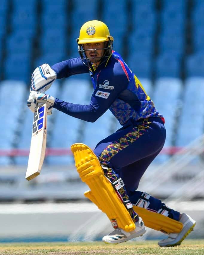 Barbados Royals batsman Quinton De Kock in action in the Hero CPL. PHOTO COURTESY CARIBBEAN PREMIER LEAGUE. - 