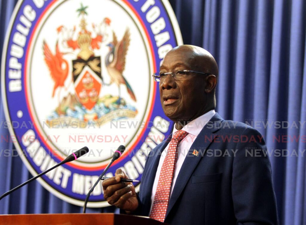 Prime Minister Dr Rowley. File photo/Ayanna Kinsale
