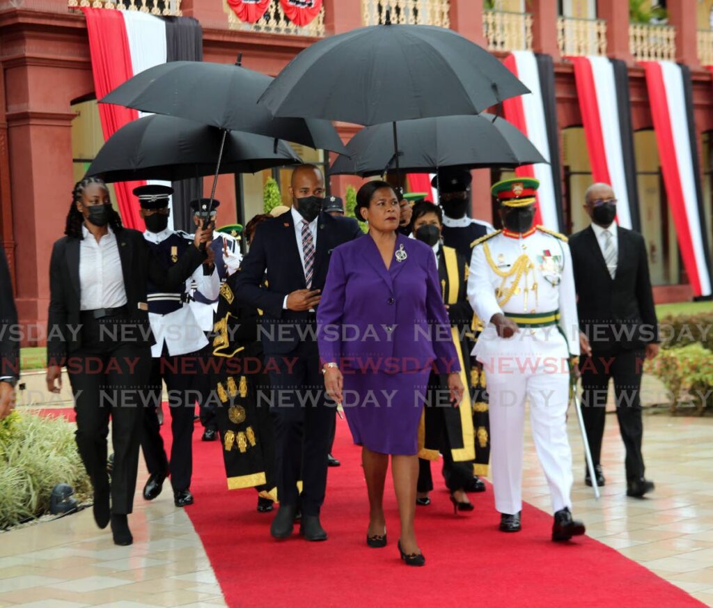President Paula-Mae Weekes at the ceremonial opening of Parliament. - SUREASH CHOLAI