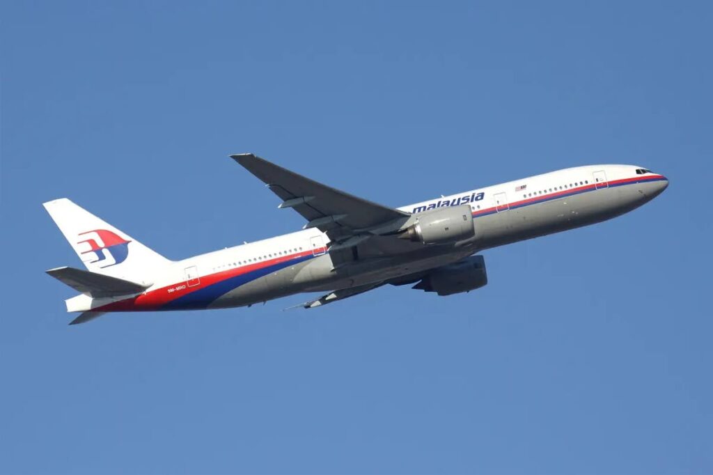 A Malaysian Airlines Boeing aircraft. 