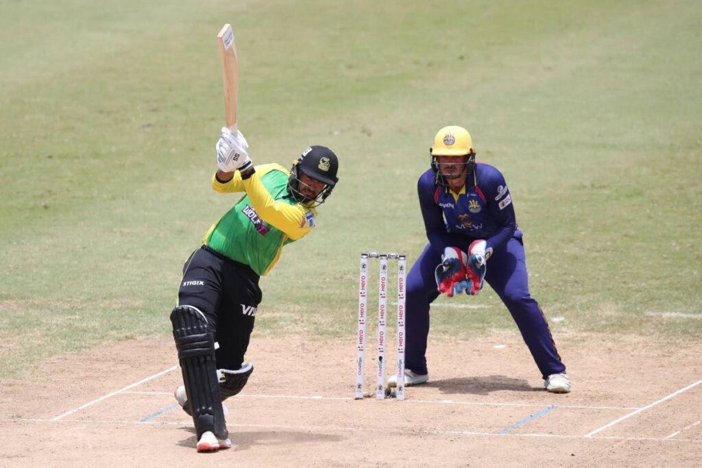 Jamaican Tallawahs' Amri Jangoo made 29 runs off 18 deliveries during the Caribbean Premier League T20 match against the Barbados Royals, on Tursday, at the Queen's Park Oval, St Clair. - CPL T20