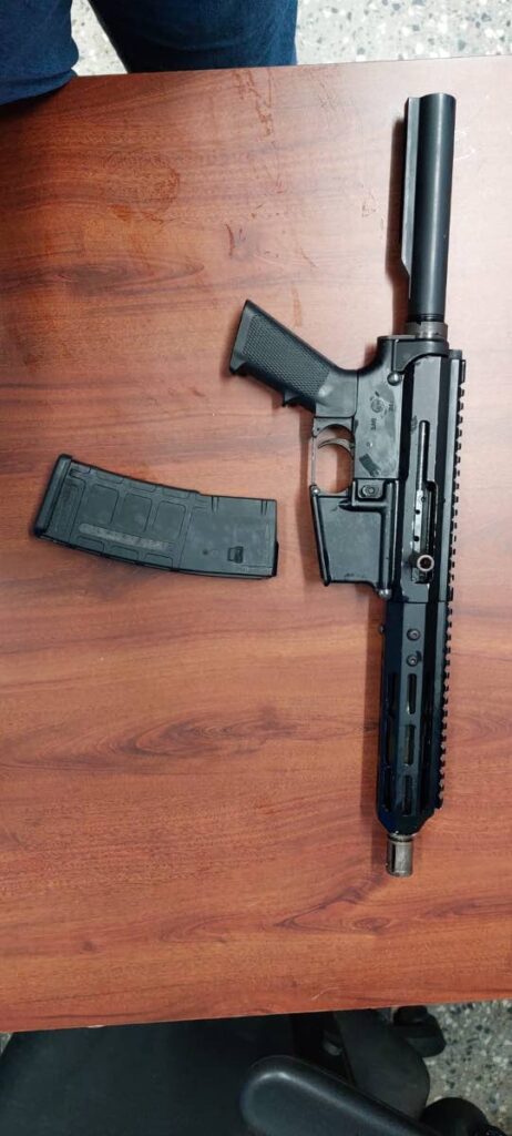 Gun seized by police on Friday. PHOTO COURTESY TTPS - 