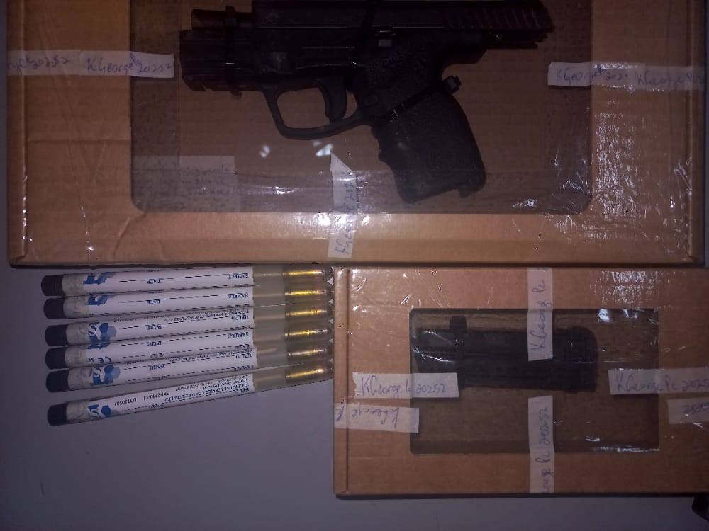 The gun and ammunition which was recovered by police. - Photo courtesy TTPS