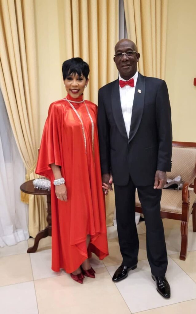 Prime Minister Dr Keith Rowley and his wife Sharon in formal wear for the PNM's September Affair held at Hyatt Regency, Port of Spain on Friday night.  - Photo courtesy Dr Keith Rowley Facebook