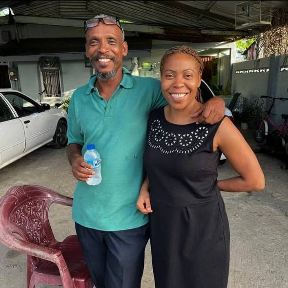 FOUND DEAD: Simeon Roopchand, seen in this photo with his friend Marissa Edwards, was found dead in the Tabaquite forest on Saturday. Edwards, missing since September 18, remains unaccounted for.  - 