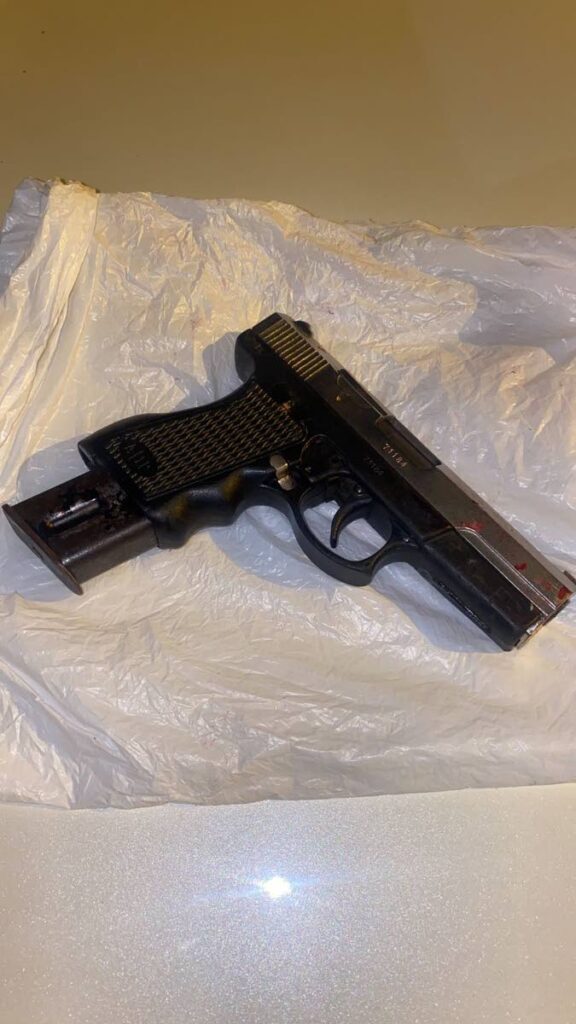 The weapon police said they seized from Richard Ferrier on Tuesday night at Morvant. - 