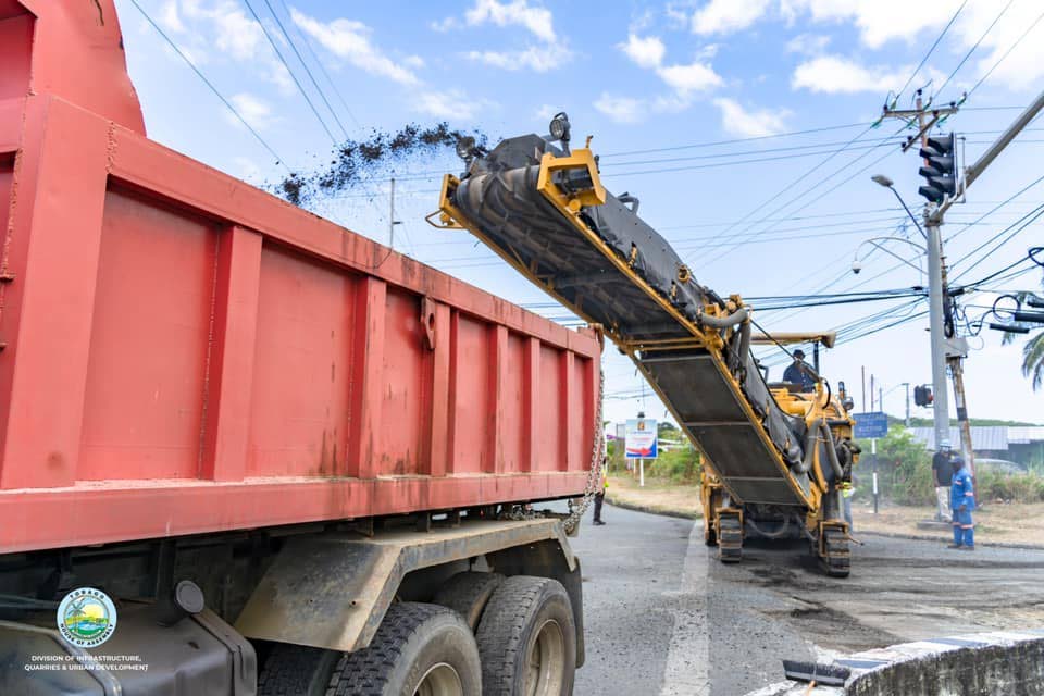 Road works in Tobago earlier this year under the THA Division of Infrastructure, Quarries and Urban Development.  Image courtesy THA