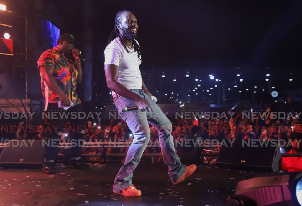 Headline act Mavado performs at Life the Concert at the Queen's Park Savannah on September 23. - JEFF K MAYERS