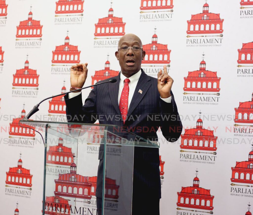 Prime Minister Dr Keith Rowley told a media conference, after the reading of the budget on September 26, that he didn't think public servants were ready for a work-from-home policy. File photo/Roger Jacob